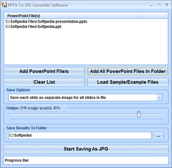 PPTX To JPG Converter Software screenshot