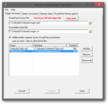 PPTX to Screensaver Converter screenshot
