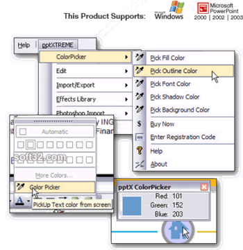 pptXTREME ColorPicker for PowerPoint screenshot 3