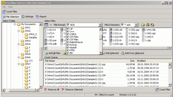 Practiline Source Code Line Counter screenshot 3