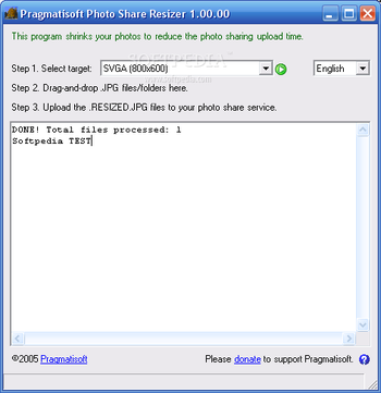 Pragmatisoft Photo Share Resizer screenshot