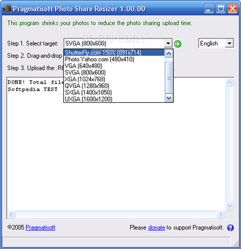 Pragmatisoft Photo Share Resizer screenshot 2