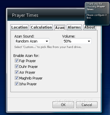 Prayer Times Vista Gadget screenshot 3