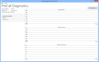 Pre-Call Diagnostics (PCD) Tool screenshot