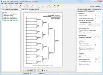 Precision Competitions - Draw Designer screenshot