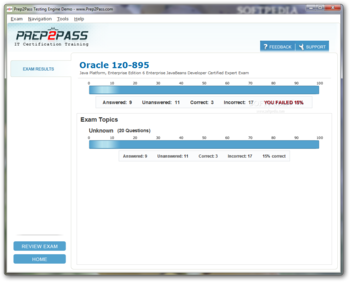 Prep2Pass 1Z0-895 Practice Testing Engine screenshot 3