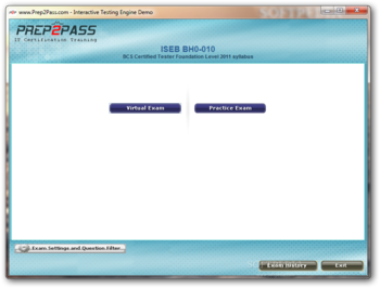 Prep2Pass BH0-010 Practice Testing Engine screenshot