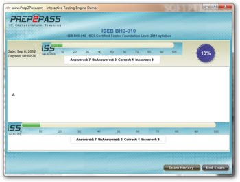 Prep2Pass BH0-010 Practice Testing Engine screenshot 3