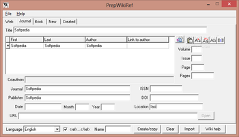 PrepWikiRef screenshot 2