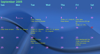 PresbyCal Desktop Calendar screenshot