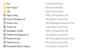 Presentity screenshot