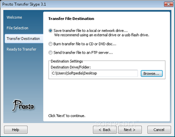 Presto Transfer Skype screenshot 2