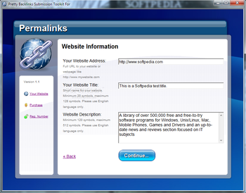 Pretty Backlinks Submission Toolkit For screenshot