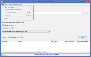 PreviousFilesRecovery screenshot 2