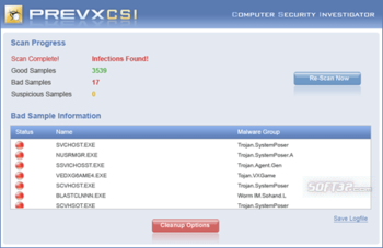 Prevx CSI - FREE Malware Scanner screenshot 3