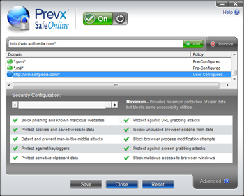 Prevx SafeOnline screenshot 3