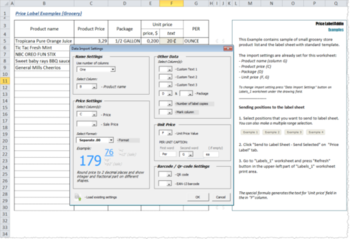 Price Label Addin for Microsoft Office Excel screenshot 3