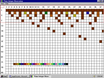 Prime Integer Observatory screenshot
