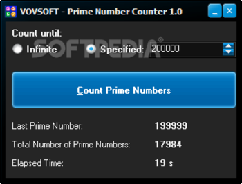 Prime Number Counter screenshot