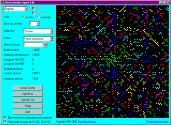 Prime Number Spiral screenshot 2