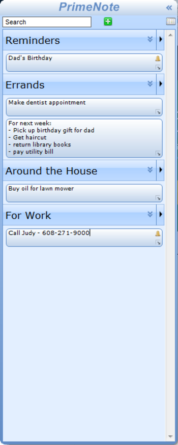 PrimeNote screenshot