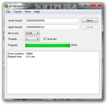 primesieve screenshot