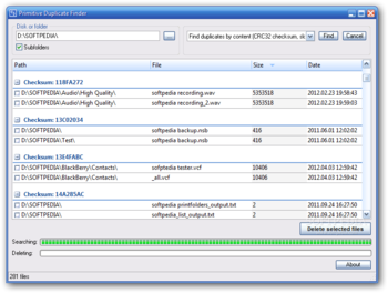 Primitive Duplicate Finder screenshot