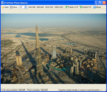 Primitive Photo Resizer screenshot