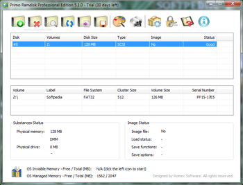 Primo Ramdisk Professional Edition screenshot