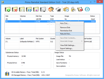 Primo Ramdisk Standard Edition screenshot 2