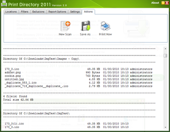 Print Directory screenshot