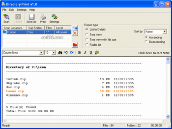 Print Directory screenshot 2