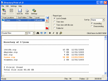 Print Directory screenshot 3