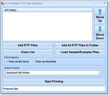 Print Multiple RTF Files Software screenshot