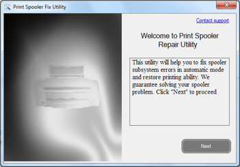 Print Spooler Fix Wizard screenshot