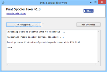 Print Spooler Fixer Portable screenshot