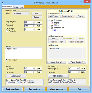 PrintEnvelope - Lite version screenshot 2