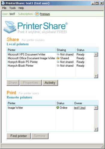 Printer Anywhere screenshot