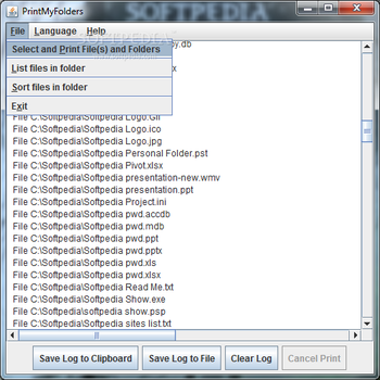 PrintMyFolders screenshot 2
