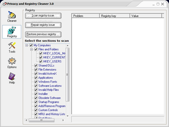Privacy and Registry Cleaner screenshot 2