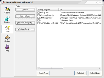 Privacy and Registry Cleaner screenshot 3