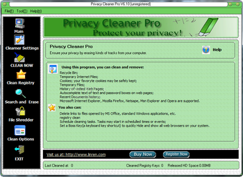 Privacy Cleaner Pro screenshot