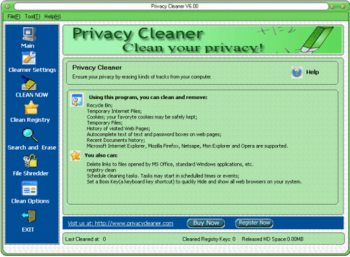 Privacy Cleaner screenshot