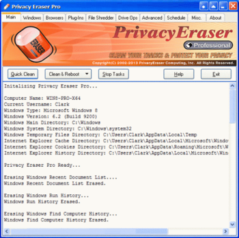 Privacy Eraser Pro screenshot