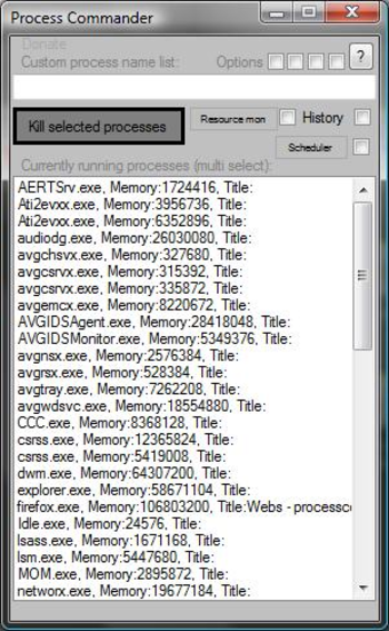 Process Commander screenshot