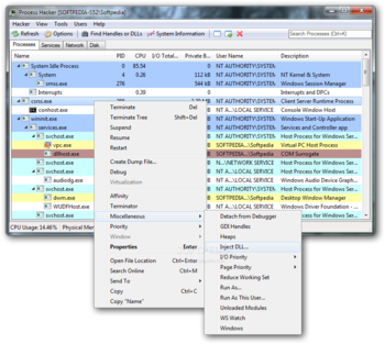 Process Hacker Portable screenshot