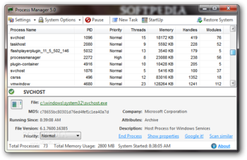 Process Manager screenshot