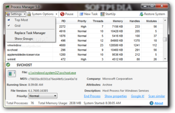 Process Manager screenshot 2