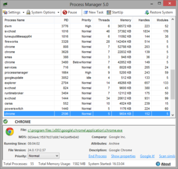 Process Manager screenshot