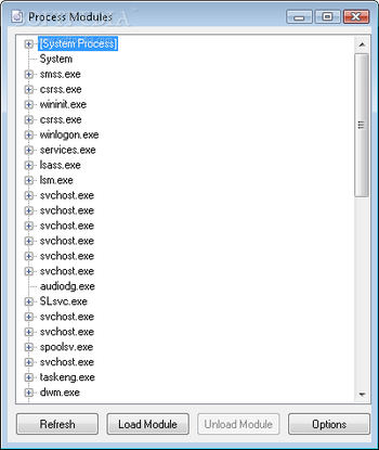 Process Modules screenshot